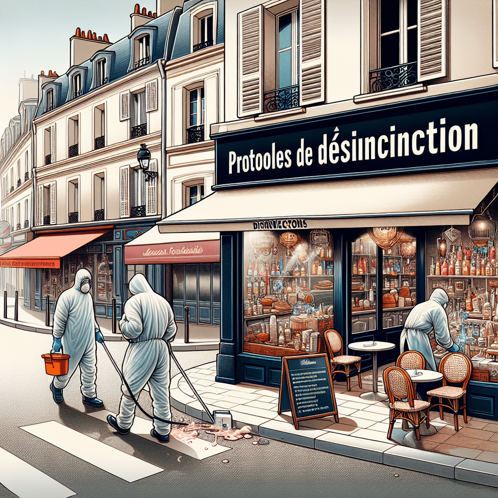 Protocoles de désinfection pour commerces et restaurants parisiens
