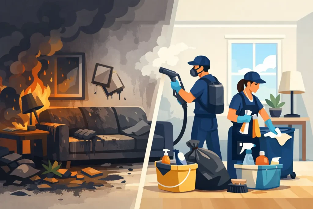 Nettoyage après incendie appartement, que faire ?