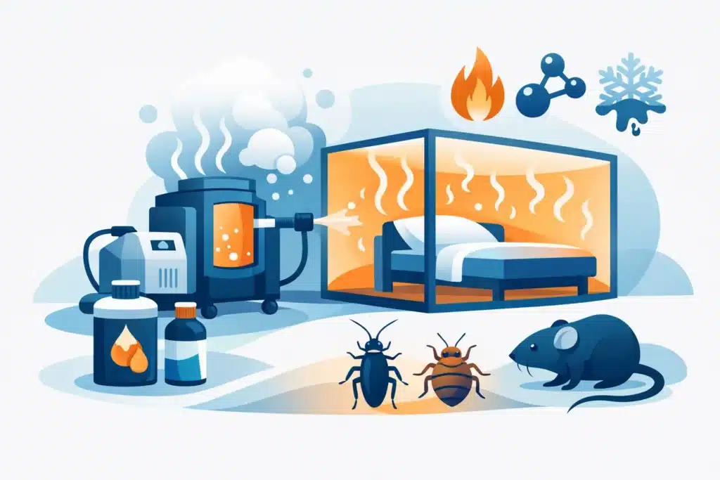 Traitement thermique chimique contre les nuisibles